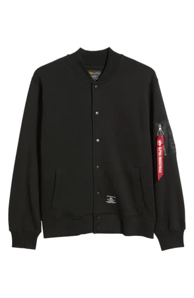 Alpha Industries Ma-1 Fleece Jacket In Black