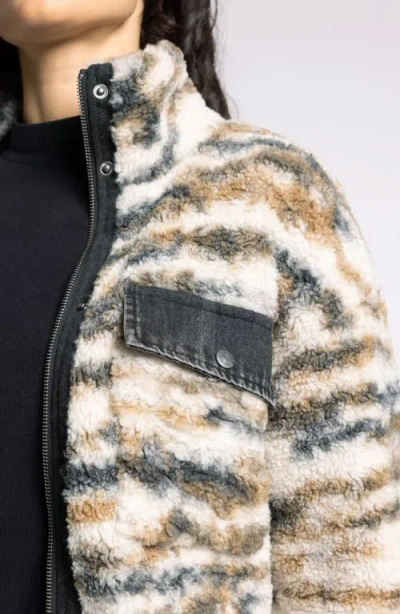 Thread & Supply Leona Denim & Faux Shearling Jacket In Multi
