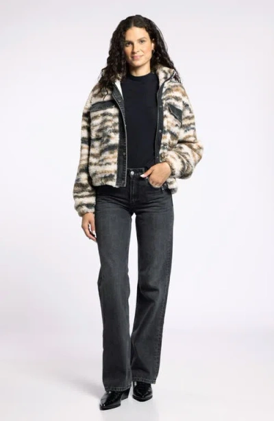 Thread & Supply Leona Denim & Faux Shearling Jacket In Multi