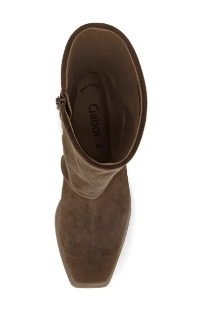 Gabor Foldover Shaft Bootie In Brown