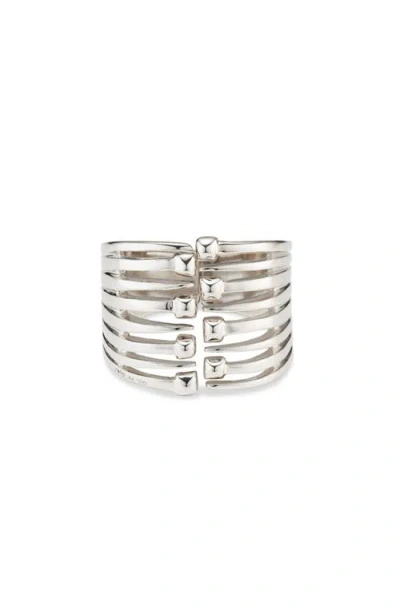 Unode50 Bangle Bracelet With Multiple Nail Heads In Silver