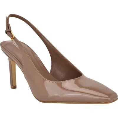 Calvin Klein Women's Harbella Slingback Stiletto Pumps In Brown