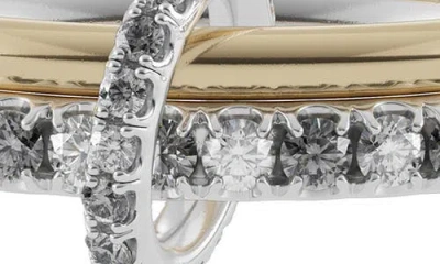 Spinelli Kilcollin Astrid Gris Diamond Linked Stack Ring In Brown