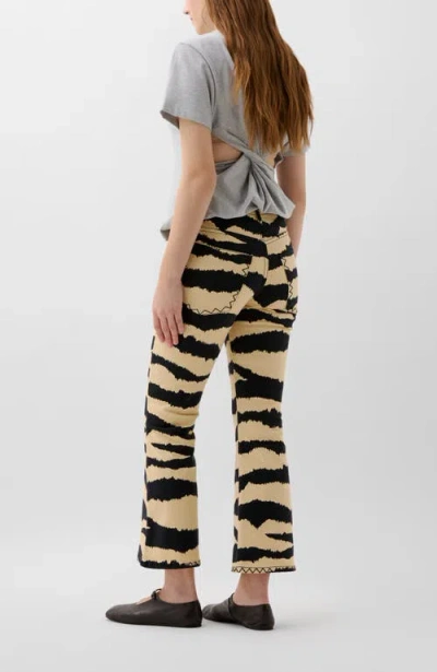 Scalpers Ankle Zebra Denim Pant In Multi