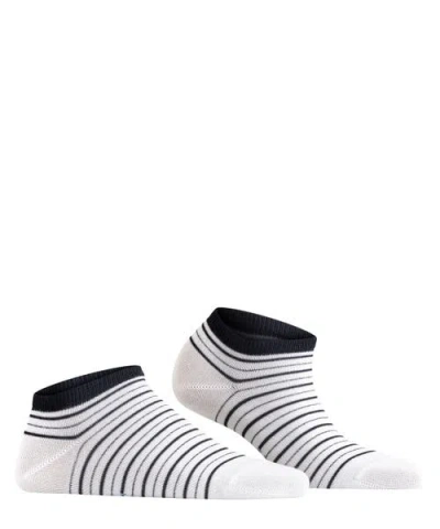 Falke Stripe Shimmer Sneaker Socks In White