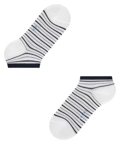 Falke Stripe Shimmer Sneaker Socks In White