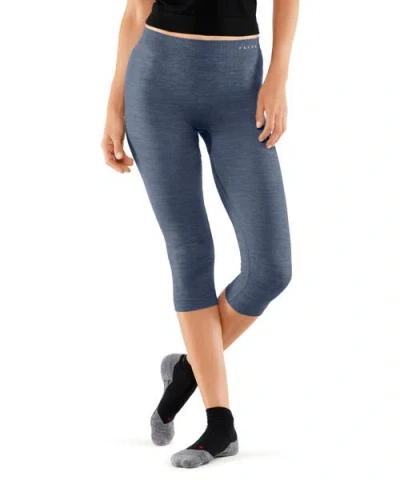 Falke Wool Tech. Light 3/4 Base Layer Bottom In Blue