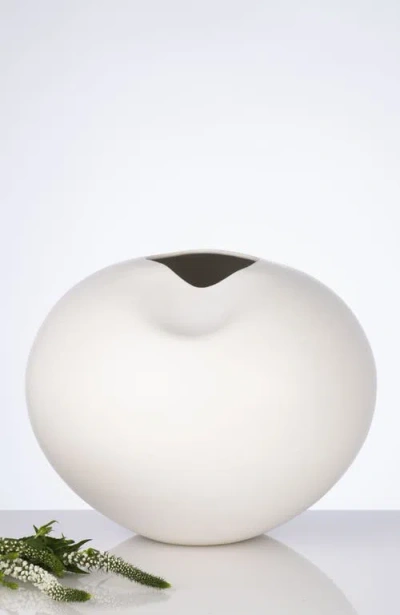 Dina Decor Milan White Sculptural Vase In White