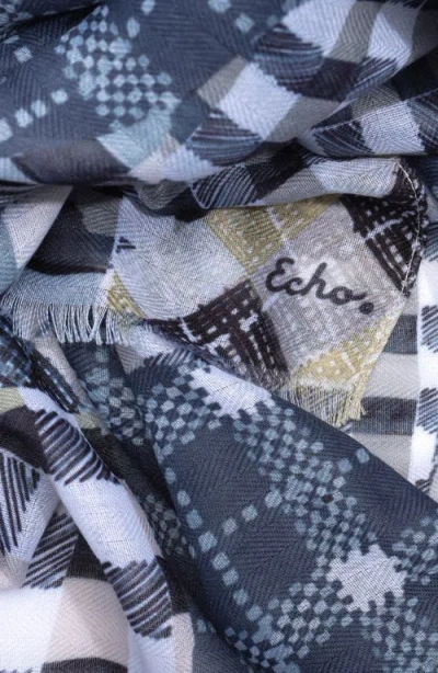 Echo Patch Plaid Wrap In Blue