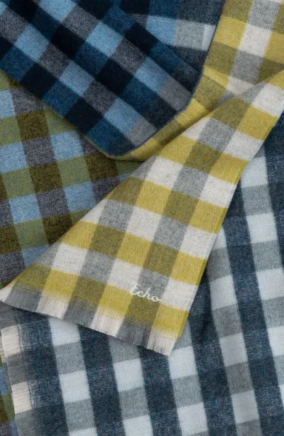 Echo Quarter Check Wrap In Blue