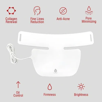 Pursonic Led Light Therapy Neckplate Rejuvenate Your Neck & Décolleté In White