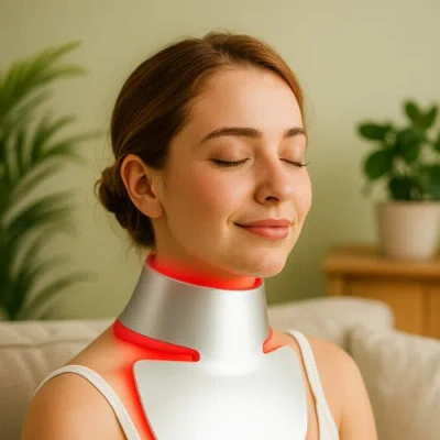 Pursonic Led Light Therapy Neckplate Rejuvenate Your Neck & Décolleté In White