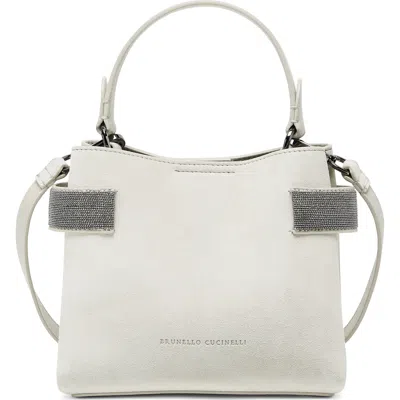 Brunello Cucinelli Small Top-handle Essence Bag In White