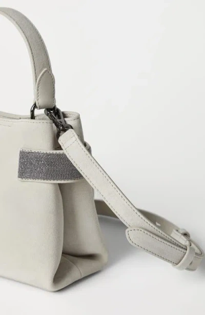 Brunello Cucinelli Small Top-handle Essence Bag In White