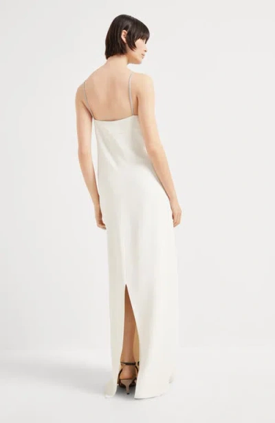 Brunello Cucinelli Silk-blend Maxi Dress In White