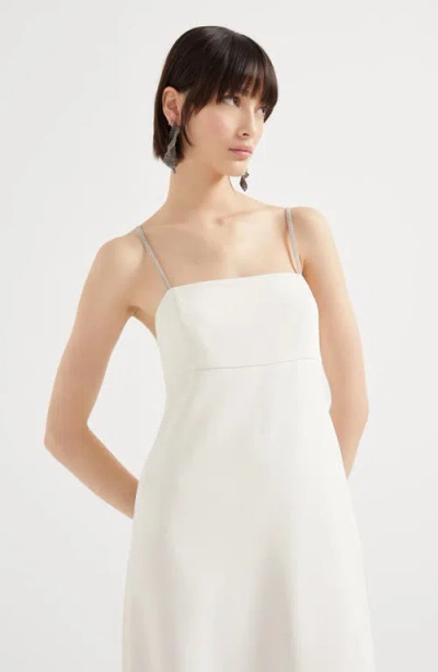 Brunello Cucinelli Silk-blend Maxi Dress In White