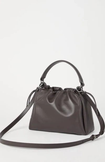 Brunello Cucinelli Small Soft Leather Mellow Bucket Bag In Brown