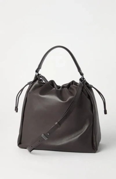 Brunello Cucinelli Handbag With Monile Embell In Brown