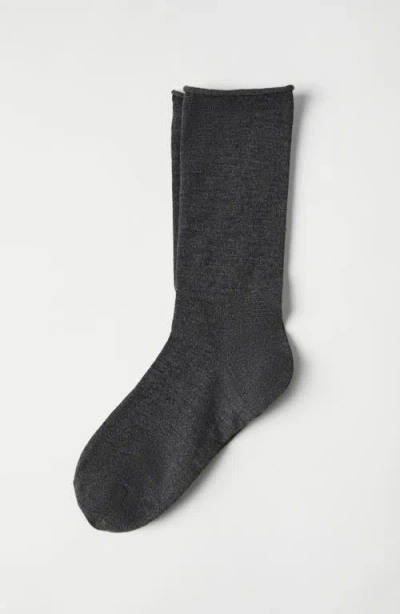 Brunello Cucinelli Cashmere Knit Socks In Gray