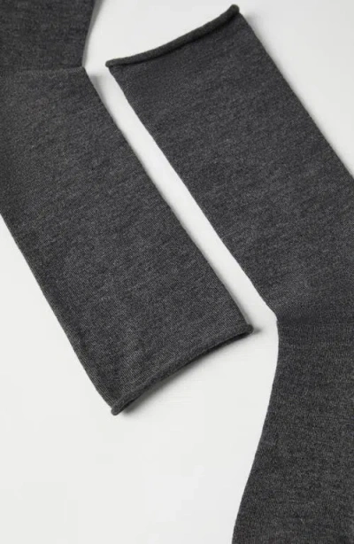 Brunello Cucinelli Cashmere Knit Socks In Gray