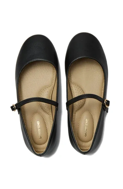 Lands' End Girls Classic Mary Jane Flats In Black
