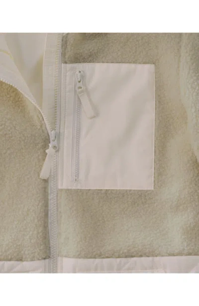 Lands' End High Pile Quilted Mixed Media Parka In Neutral