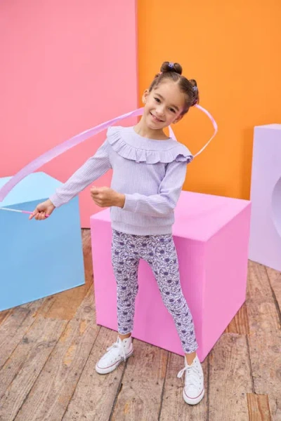 Bisby Kids' Ruffled Jody Top In Purple