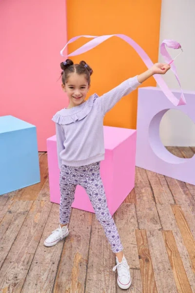 Bisby Kids' Ruffled Jody Top In Purple