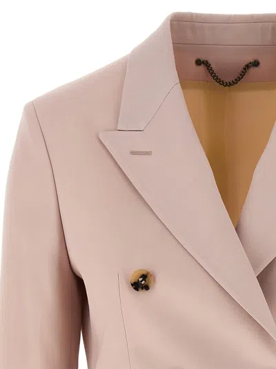 Golden Goose Light Pink Double-breasted Wool Jacket In Pink