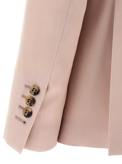 Golden Goose Light Pink Double-breasted Wool Jacket In Pink