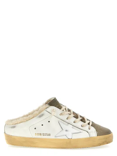 Golden Goose Super Star Leather Sneakers In Animal Print