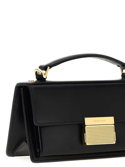 Golden Goose Venice Small Bag In Black Palmellate Leather And Gold Details