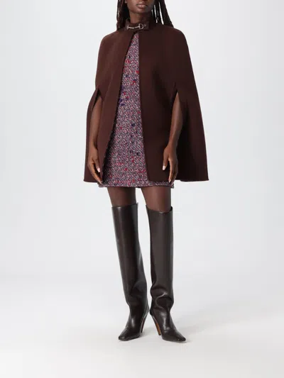 Gucci Textured Wool Dress Featuring Signature Buttons In Pink