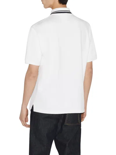 Gucci Stretch Piquet Polo Shirt With Striped Print In Blue