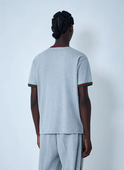 Gucci Men Logo Motif T-shirt In Multi