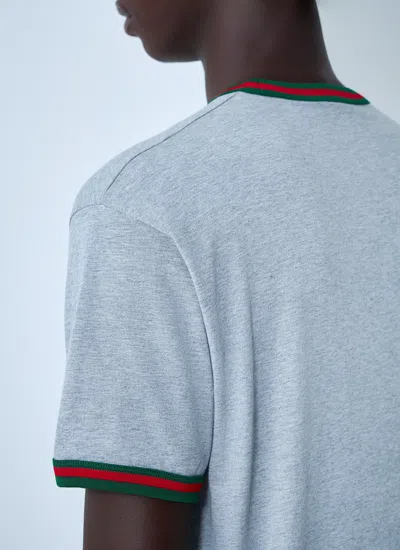Gucci Men Logo Motif T-shirt In Multi