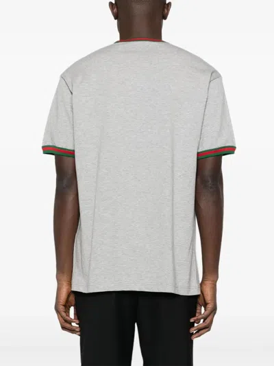 Gucci Men Short Sleeve Cotton Jersey T-shirt In Multi