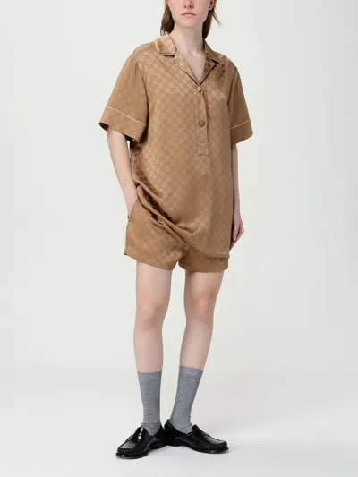 Gucci Short Woman Brown In Brown