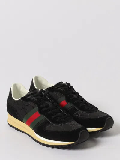 Gucci Sneaker Re-motion In Black Gg Fabric Men