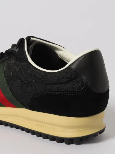 Gucci Sneaker Re-motion In Black Gg Fabric Men