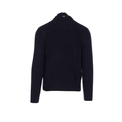 Herno Men Nylon And Wool Bomber Jacket In Multi