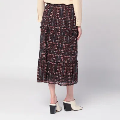 Isabel Marant Étoile Diya Skirt In Cotton Voile With Print Women In Multi