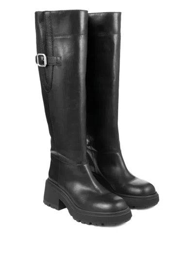 Jimmy Choo 70mm Tamskin Leather Over-the-knee Boots In Black