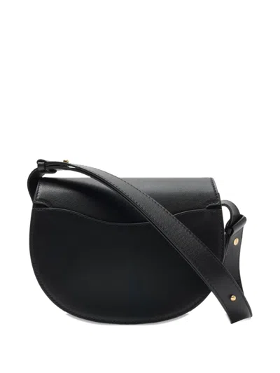Burberry Small Bridle Logo Leather Crossbody Bag In Black