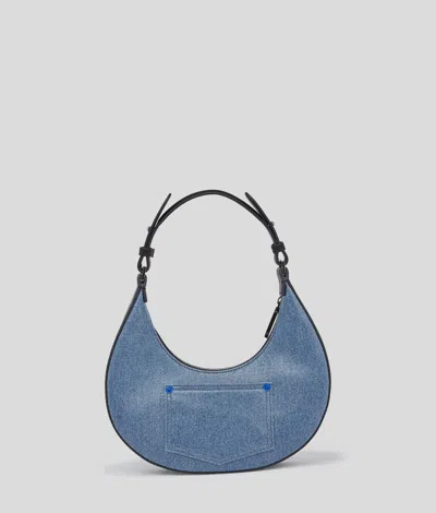 Kl Jeans Klj Halbmond-schultertasche Mit Box-logo In Blue
