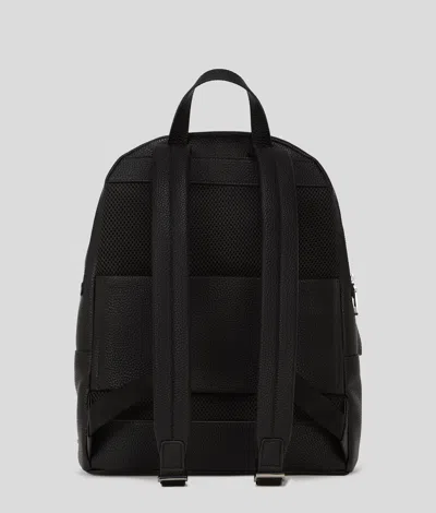Karl Lagerfeld Ikon Pebble Medium Backpack In Black