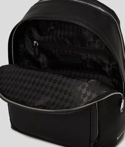Karl Lagerfeld Ikon Pebble Medium Backpack In Black