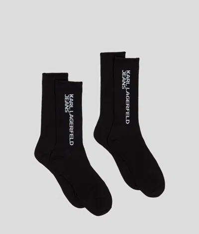 Kl Jeans Socken Mit Logo – 2er-set In Black