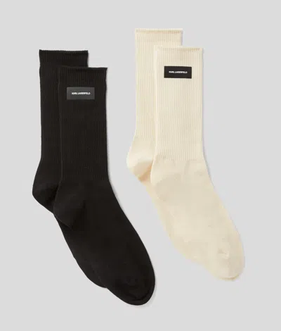Karl Lagerfeld Essential Logo-socken – 2er-pack In Multi