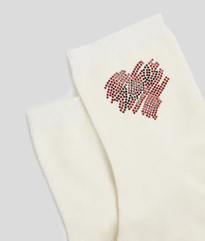 Karl Lagerfeld K/heart Strassbesetzte Socken – 2er-set In Multi